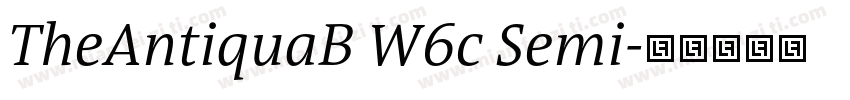 TheAntiquaB W6c Semi字体转换